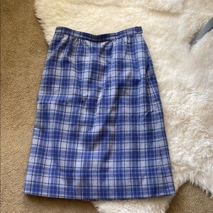 Pendelton Wool Plaid Skirt Vintage